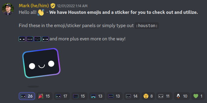 Houston emoji の使用例